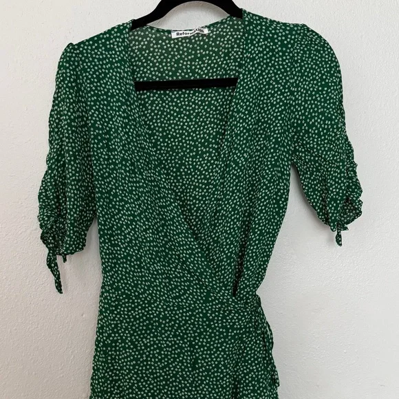 Reformation Sammy Floral Wrap Dress in Wyoming Print - Picture 6 of 11